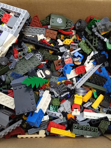 ящик для песка: Лего б/у смешанная коробка деталей конструктора LEGO - Большая партия