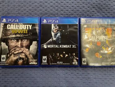 sony playstation 4 бишкек цена: Продаю игры на sony playstation 4 Mortal Combat xl Call of duty WWII