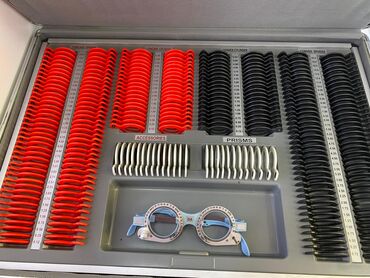 daş: Optometrist sınaq linza dəsti – tam komplekt bütün şüşələr mövcuddur