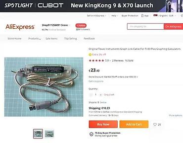 Druga oprema za računare i laptopove: Texas Instruments 94327 TI GraphLink USB kabl Opis: - Originalni TI — 5