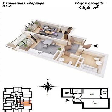 жилой вагон на колесах цена: 1 комната, 47 м², Восток-5 мкр Элитка, 7 этаж, ПСО (под самоотделку) — 3