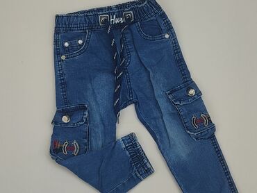 bershka jeansy mom: Spodnie jeansowe, 2-3 lat, 98, stan - Zadowalający
