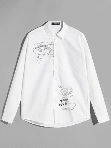 рубашки белые: Рубашка, Классическая модель, Made in KG