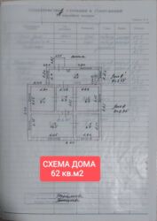 продажа дом сокулук: Үй, 62 кв. м, 4 бөлмө, Риелтор, Эски ремонт