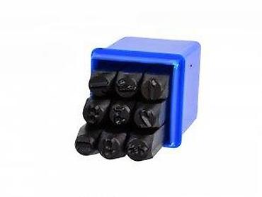 Setovi ručnog alata: Set čeličnih udarnih žigova – slova, 8 mm (A–Z + “&”), 27 delova — 8