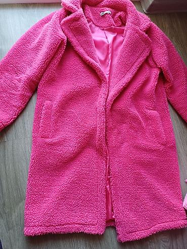 cizme givenchy: Ženska teddy kaput/jakna u jarkoj pink boji. - Materijal: meki — 1