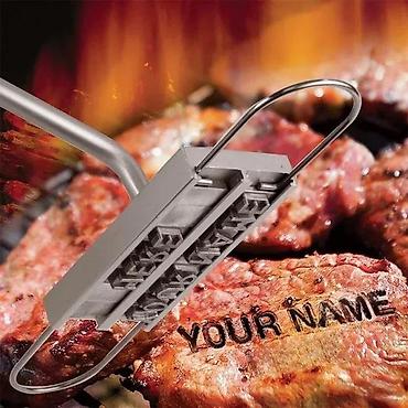 Sve za roštilj: BBQ žigosalica za meso sa zamenjivim slovima - Alat za — 3