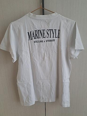 Футболки: Ağ rəngli qısaqoll T‑shirt 14-15 yaşa (İtaliya), boy 162 sm - Ön — 2