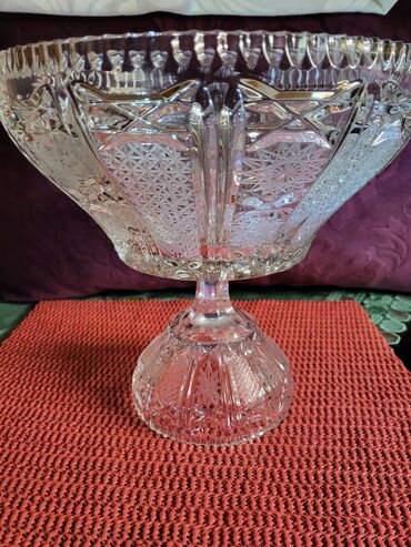 Ostalo posuđe: Bombonijera nova,rucni rad,kristal,led kristal Zajecar 70te — 5