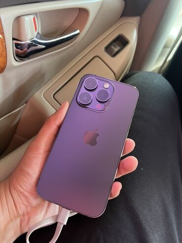 телефоны для связи: IPhone 14 Pro, Deep Purple, Кабель