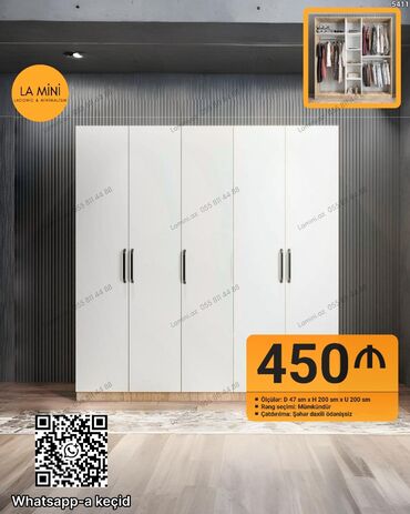 Divanlar: Açılan, 4 qapılı Düz dolab, Qarderob, paltar dolabı