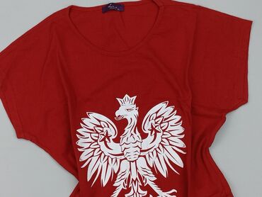 białe t shirty z czerwonem napisem: T-shirt damski, XL