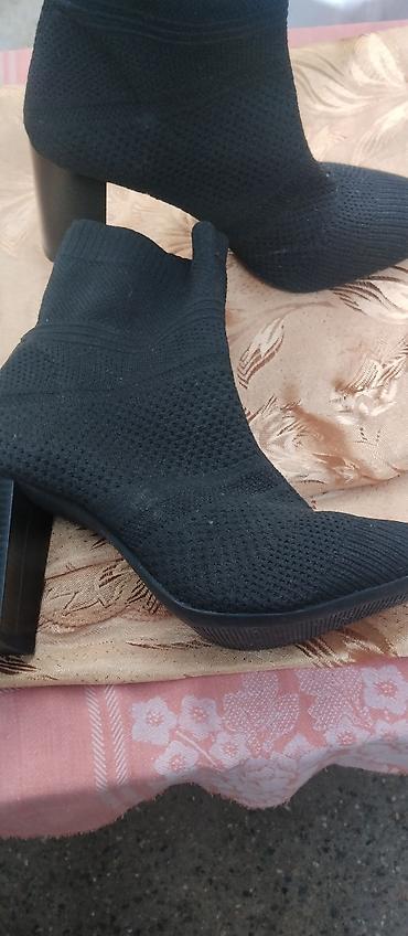 qadın çəkmələri: Qadınlar üçün qara toxunma “sock boots” tipli çəkmə - Rəng: qara - — 1