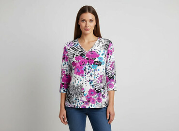 dzianinowa bluzki z długim rękawem: Women's blouse, size M