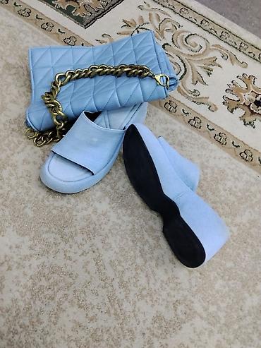 zara kurtka: Mavi rəngdə qadın dəsti: Zara-size 42 - Açıq göy, quilted (romb — 2