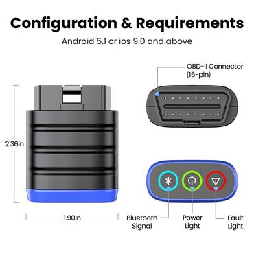 Alati za automobile: NOVO - MUCAR BT200 Lite OBD2 iOS / Android Auto Dijagnostika Novi — 12