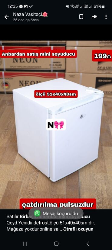 mini xaladenlik: Новый 1 дверь Холодильник Продажа