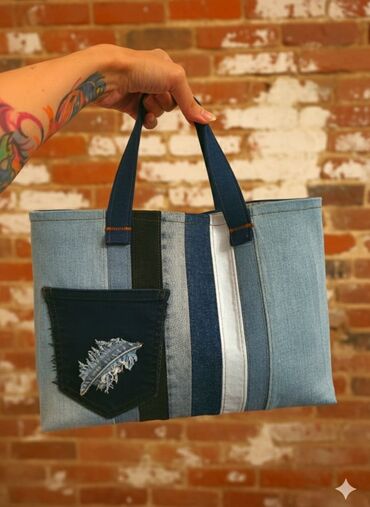 трикотажные женские пиджаки: Jeans çanta. Her model çantalarin tikilişi. 30 azn