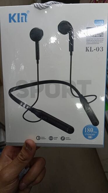 Наушники: Беспроводные спортивные наушники KIN KL-03 с шейным ободом. Наушники