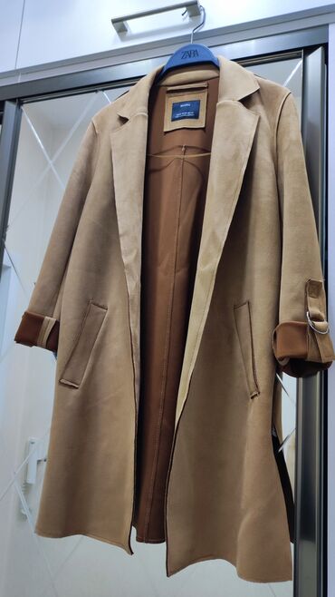 Kürklər: Plaş, Bershka, XS (EU 34), rəng - Qəhvəyi