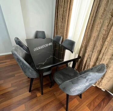 Sifarişlə masa və oturacaq dəstləri: Oval masa, Qonaq otağı üçün, 6 nəfər, Açılmayan, Azərbaycan, Zəmanətli — 8