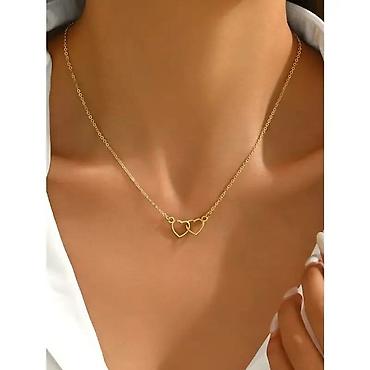 Ogrlice: Ogrlica sa dva isprepletena srca
1300 din — 1