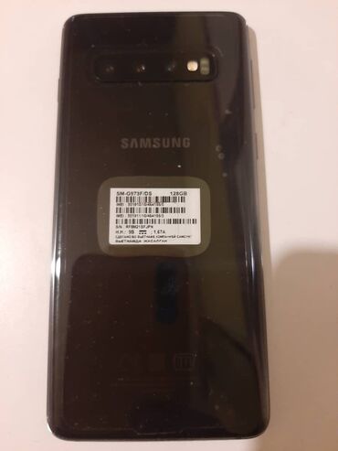 дисплей s10: Samsung Galaxy S10, Колдонулган, 128 ГБ, түсү - Кара, 2 SIM