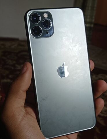 стралный машина бу ош: IPhone 11 Pro Max, Колдонулган, 256 ГБ, Matte Midnight Green, Заряддоочу түзүлүш, Коргоочу айнек, Каптама, 100 %