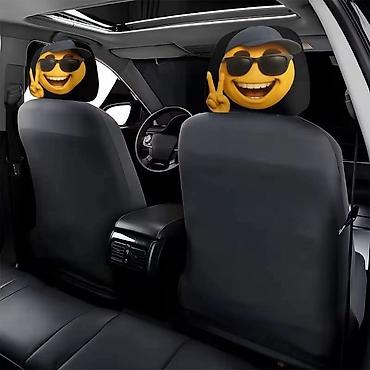 ćopavac guma: Fa, Navlake za naslon za glavu sedišta u automobilu sa 2D printom. Set — 7