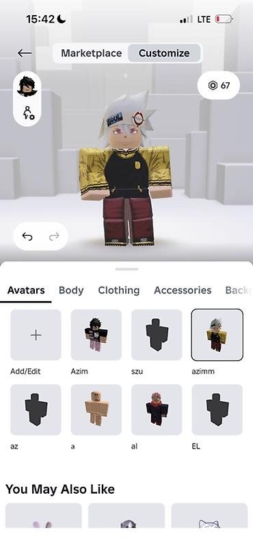 баланы: Набор кастомных аватаров и одежды для Roblox (мобильная версия, раздел — 2