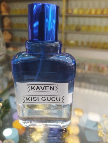 ювелирные изделия баку: KAVEN “KİŞİ GÜCÜ” ətir - Şüşə flakon: mavi rəngli, sprey başlıqlı