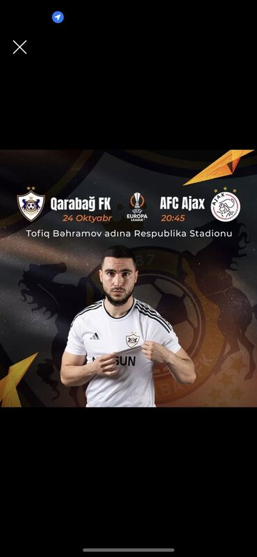 qarabag freiburg bilet almaq: Qarabag FK - AFC AJAX oyununa 2 dene bilet