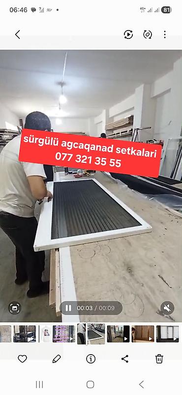 Sürgülü ağcaqanad setkaları - Pəncə və qapılar üçün sürgülü sistem - lalafo.az -da Sürgülü ağcaqanad setkaları - Pəncə və qapılar üçün sürgülü sistem -