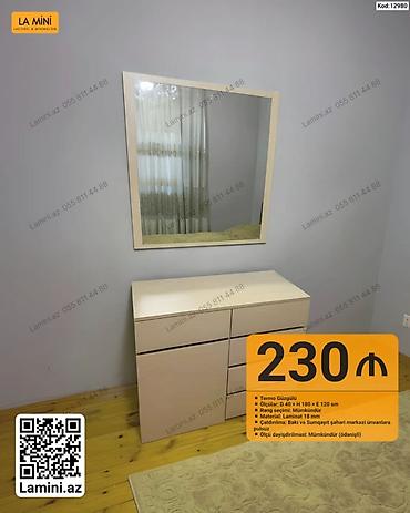 Komodlar: Kod: 12980 Termo güzgülü komod-üst güzgü dəsti - Ölçülər (komod + — 1
