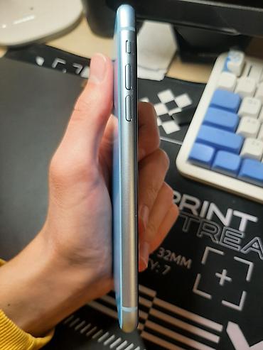 чехол на х: IPhone Xr, Б/у, 128 ГБ, Голубой, Кабель, 100 % — 6