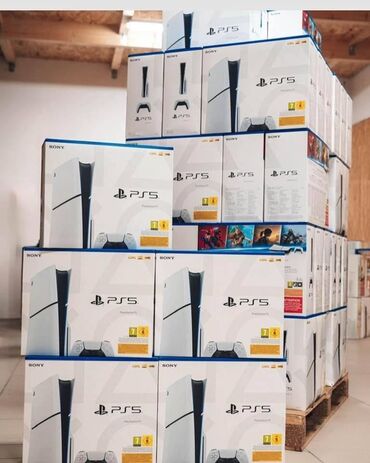 PS5 (Sony PlayStation 5): Teze Playstation 5 Slim 1 TB hamisi Teze bagli karopkada yazili