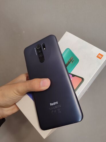 чехол телефонго: Xiaomi, Redmi 9, Колдонулган, 64 ГБ, түсү - Боз, 2 SIM