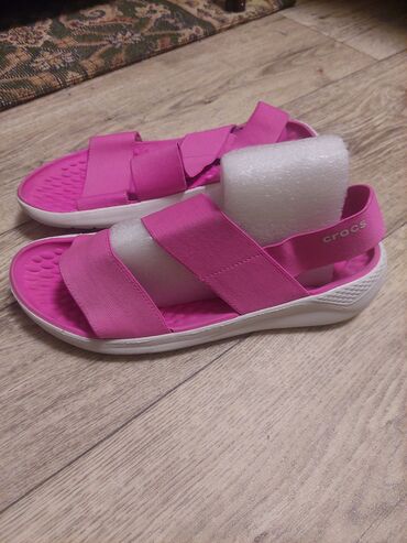 оригинал кроксы цена: Босоножки, 38, Crocs, Б/у, цвет - Розовый, Самовывоз
