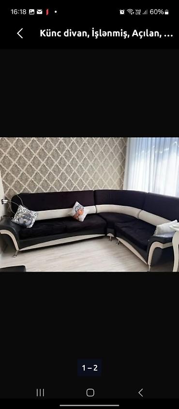 Künc divan, İşlənmiş, Açılan, Parça, Ödənişli çatdırılma lalafo.az -da Künc divan, İşlənmiş, Açılan, Parça, Ödənişli çatdırılma