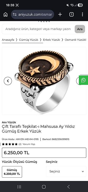 Zərgərlik əşyaları: Üzük, Gümüş, Qaşsız — 2
