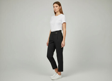 Women's Pants: Spodnie materiałowe damskie, rozmiar L