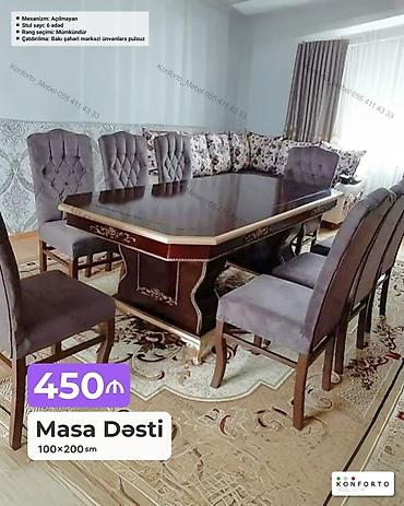 Məhsul: Masa Dəsti - Masa ölçüsü: 100×200 sm - Mexanizm: Açılmayan - lalafo.az -da — 1 Məhsul: Masa Dəsti - Masa ölçüsü: 100×200 sm - Mexanizm: Açılmayan - — 1