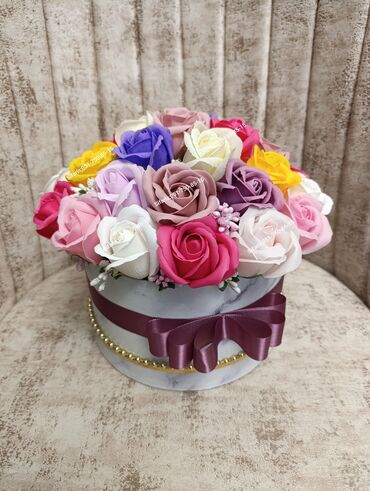 Toy aksesuarları: Gul buketleri sabun gullerden hazirlanir.Bir omur boyu solmayan,xarab — 3