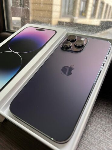 Apple iPhone: IPhone 14 Pro Max, Б/у, 256 ГБ, Deep Purple, Кабель, Коробка, 86 %