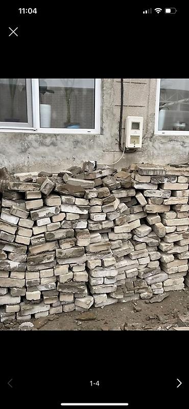 каменный шпон: Кирпич полнотелый/силikatный, разобранный с кладки - Материал: кирпич — 1