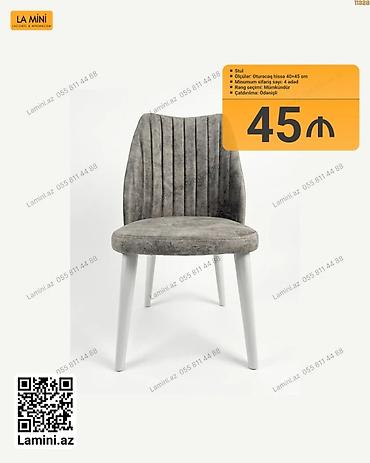Ev və bağ: Stul – LA MINI - Oturacaq hissə: 40×45 sm - Minimum sifariş sayı: 4 — 1