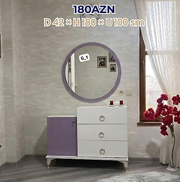 piknik stulları: Qiymət: 180 AZN Tualet masası + güzgü dəsti - Ölçülər: Dərinlik 42 sm — 1