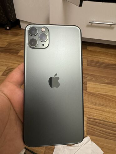 телефон на 10000: IPhone 11 Pro Max, Б/у, 256 ГБ, Зеленый, Коробка, Зарядное устройство, Защитное стекло