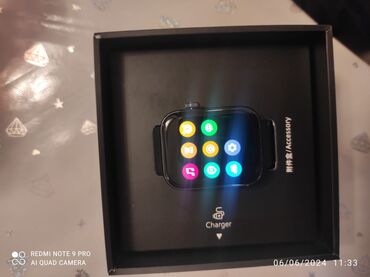 samsun galaxy s8: Yeni, Smart saat, Mibro, Sensor ekran, rəng - Qara
