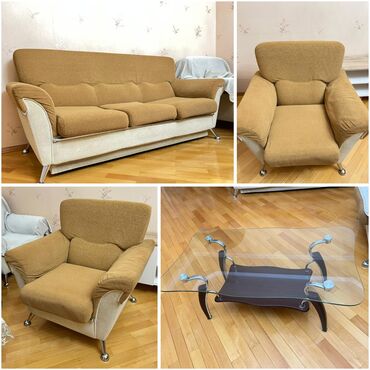 прозрачный стол: Divan, 2 kreslo